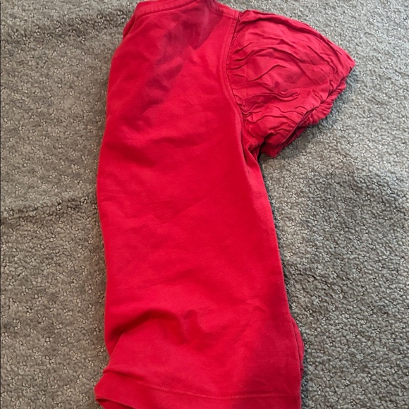 Burberry Red Tee with Gold Cavalry Horse Motif - Picture 8 of 8